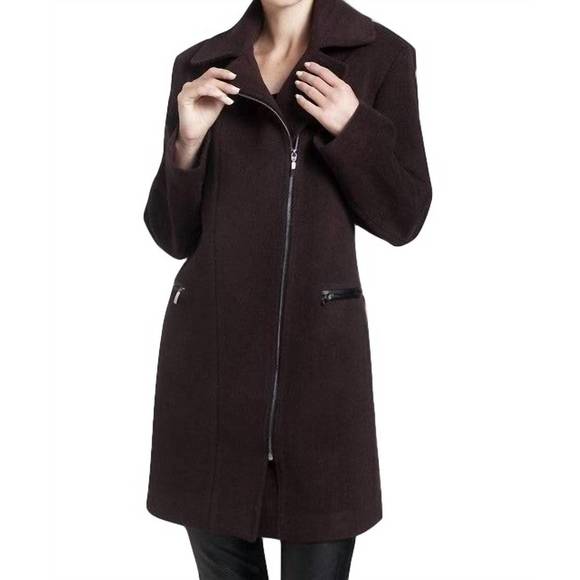 NEW ANGEL side-zip car coat in brown - Picture 1 of 1